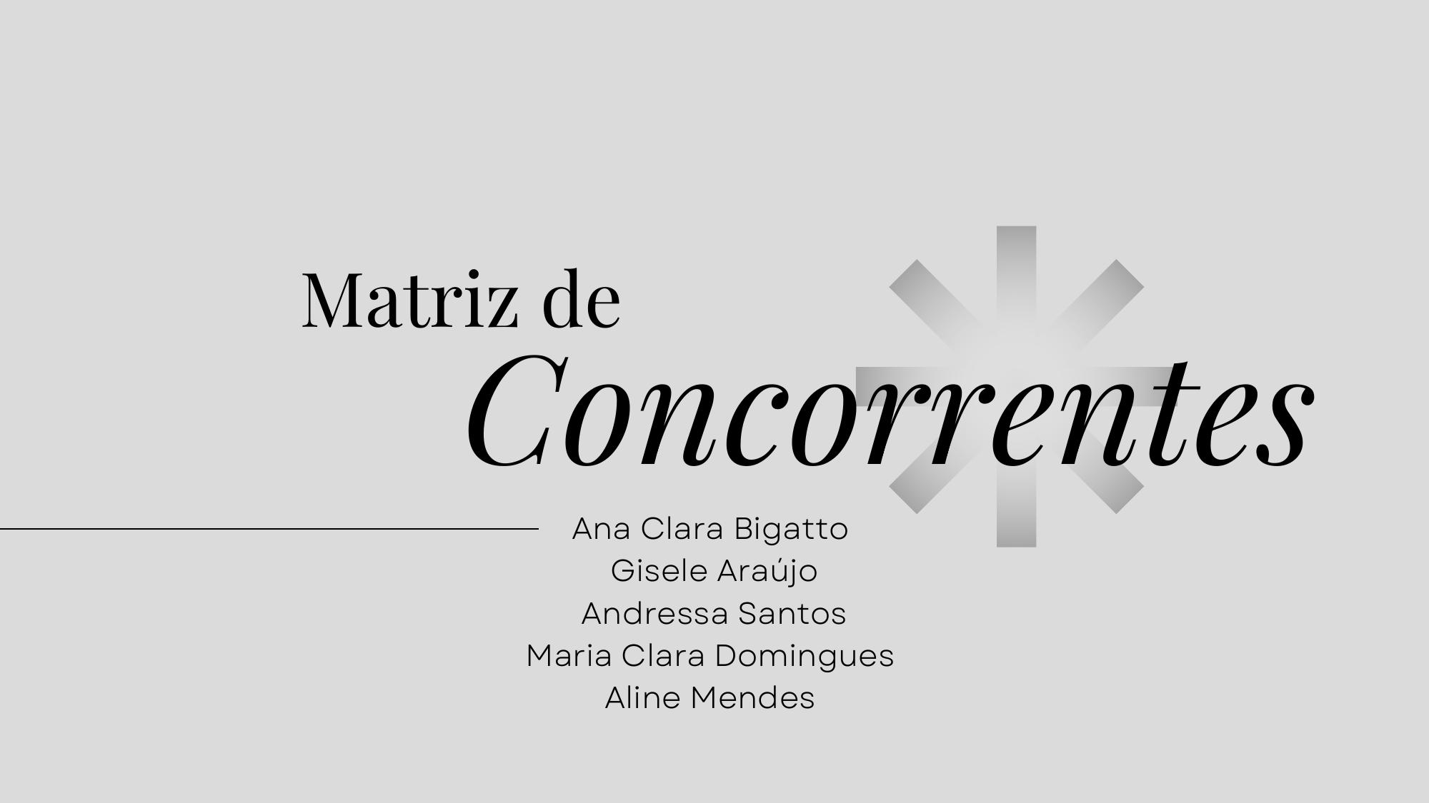 Capa do projeto Matriz de Concorrentes