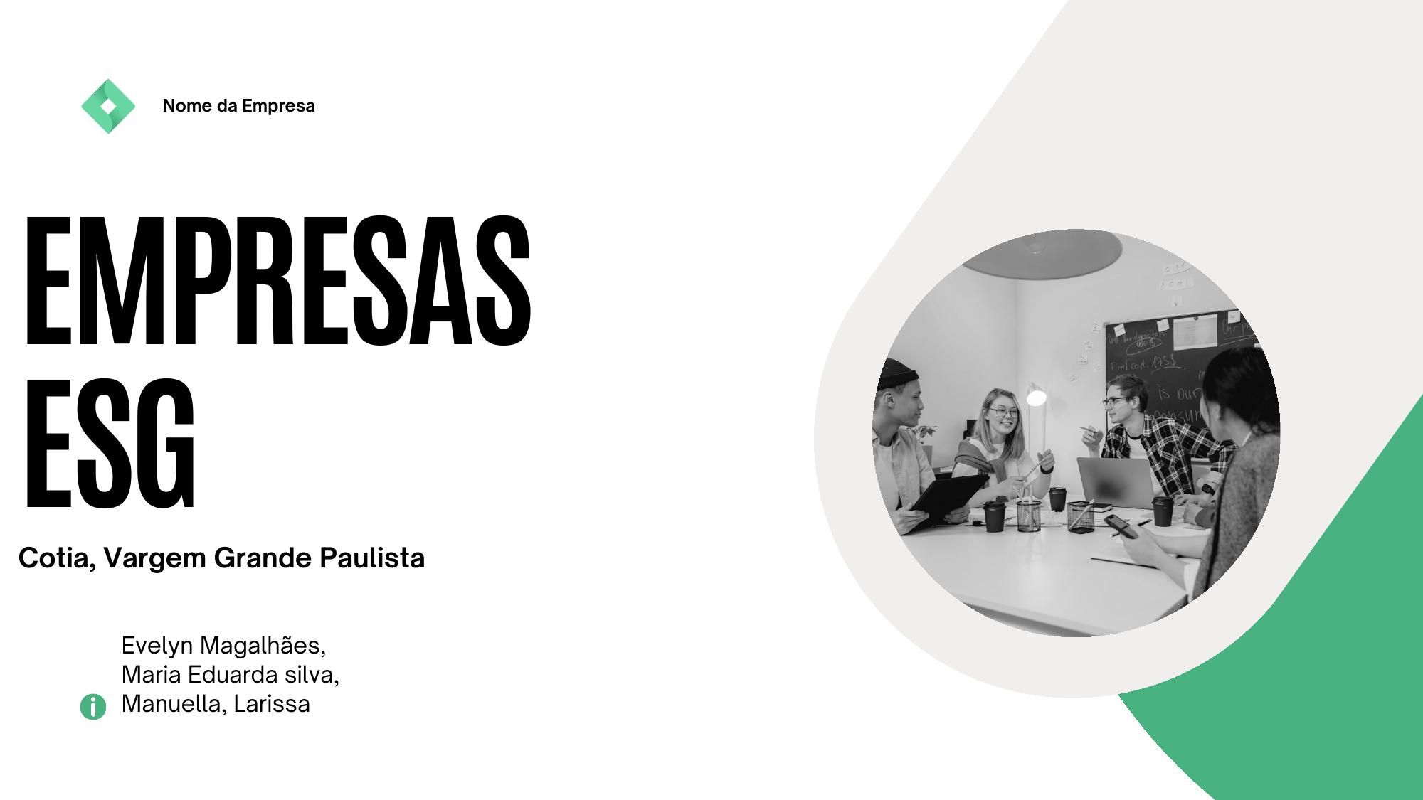 Capa do projeto Empresas ESG — Cotia e Vargem Grande